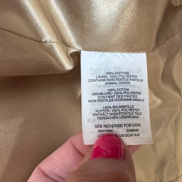 J Crew Collection size 000 trench coat - Picture 4 of 5